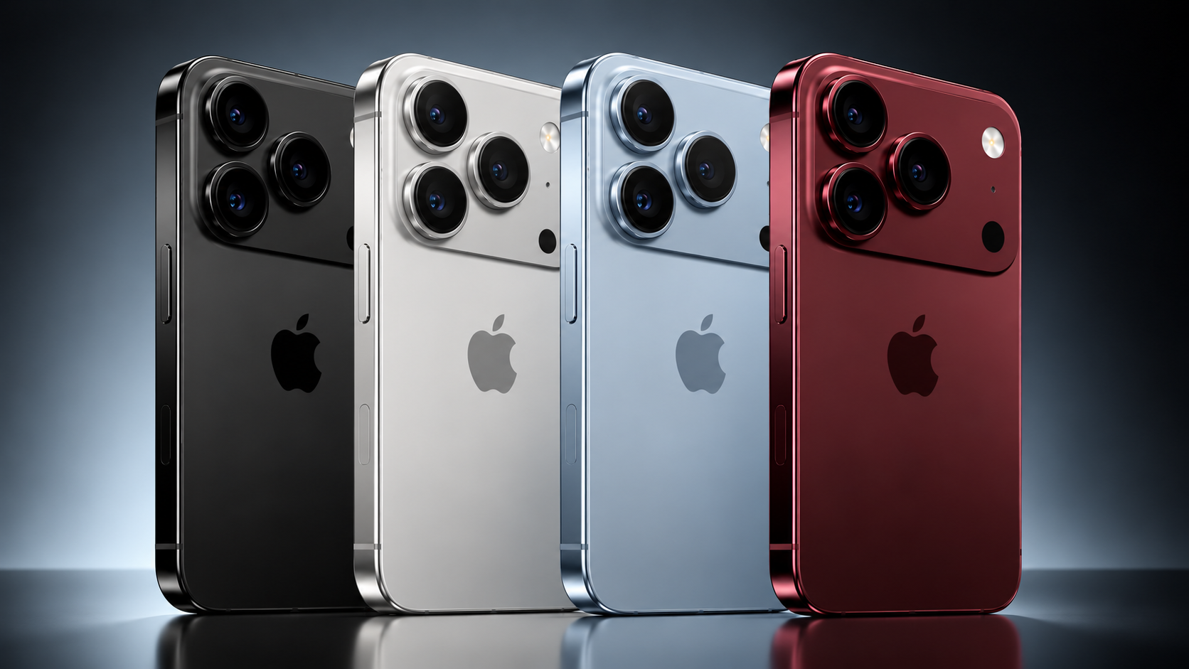 iPhone 18 Pro Black Silver Glacier Burgundy